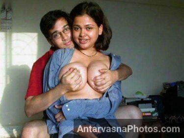 Porn pics me Priya ke big boobs aur dost ke sath hot mood me